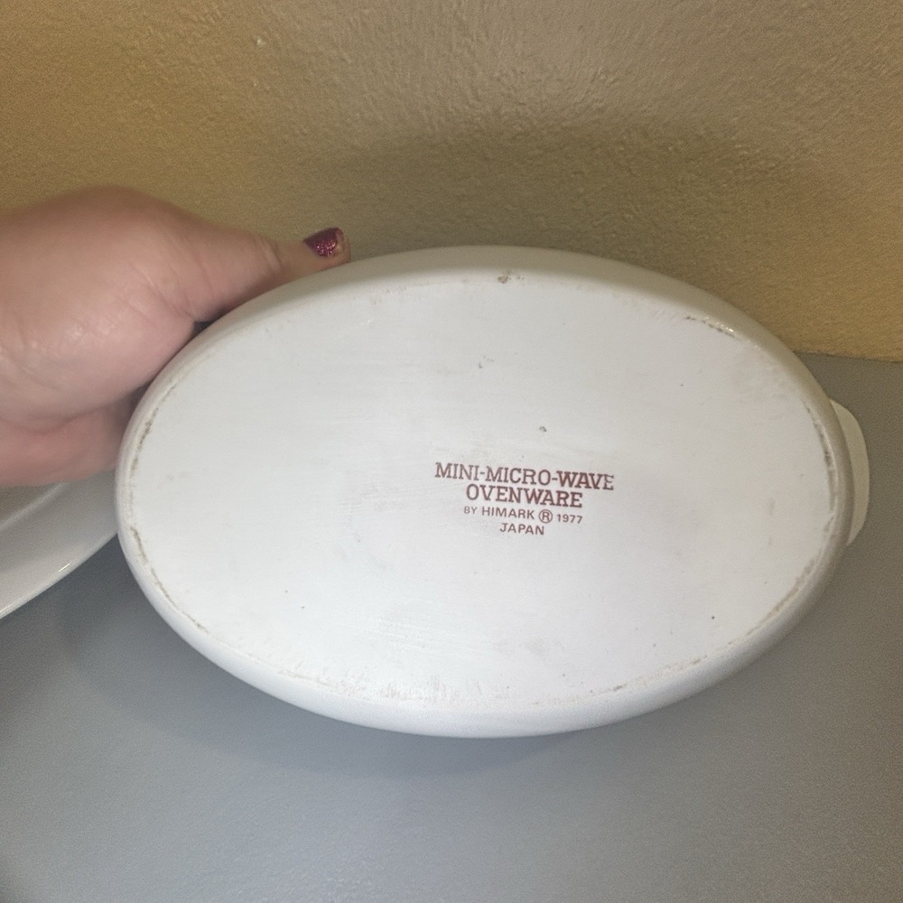 Mini MicroWave Safe Ovenware Casserole Dish w/Lid 1977 Himark Japan Mid Century - Picture 11 of 16